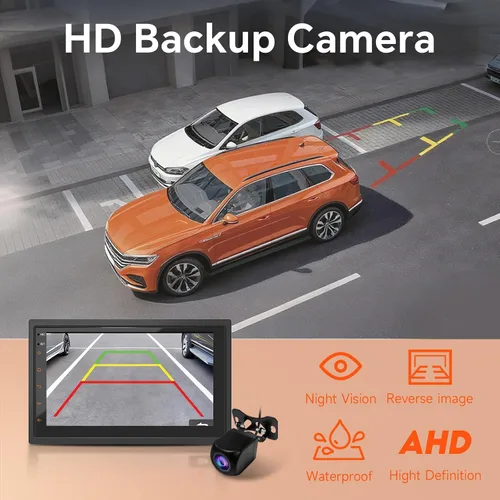 Vista 5 de Haudio Estéreo de coche de doble DIN, pantalla táctil HD de 7 pulgadas con Apple Carplay inalámbrico y Android Auto, Mirror Link, Bluetooth 5.4
