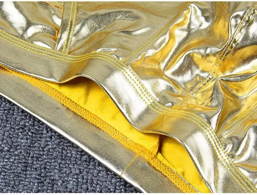 Vista 3 de Calzoncillos bóxer metálicos brillantes para hombre, ropa interior sin fondo