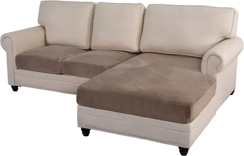 Vista 44 de Funda de sofá seccional de 3 piezas para sofá seccional en forma de L, protector elástico de muebles para sofá seccional izquierdo o derecho