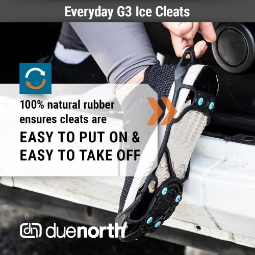 Vista 4 de Due North Everyday G3 - Cuchilla de hielo para caminar y correr sobre nieve y hielo 1 par