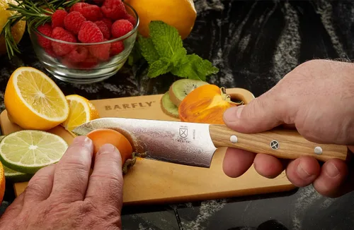 Vista 9 de Valor propuesto: Mercer Culinary Premium Grade Super Steel, cuchillo de barra de 5 pulgadas, mango de arce espaltado/cubierta Saya