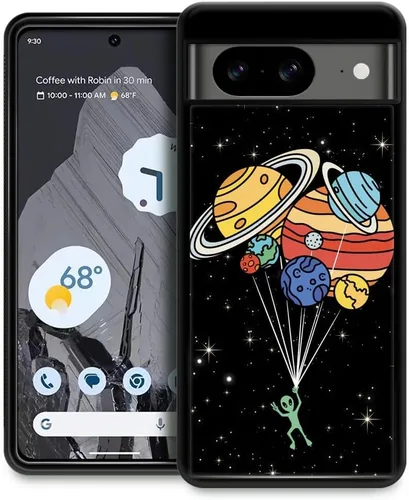 Vista 22 de Funda compatible con Google Pixel 4A 5G, sistema solar de globo alienígena, diseño de patrón increíble, a prueba de golpes, antiarañazos, carcasa