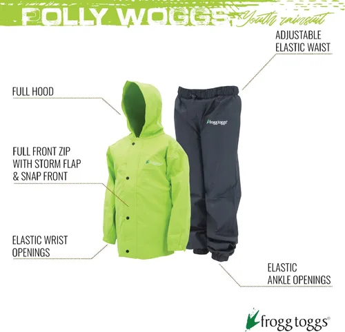 Vista 2 de FROGG TOGGS Youth Polly Woggs Waterproof Breathable Rain Suit