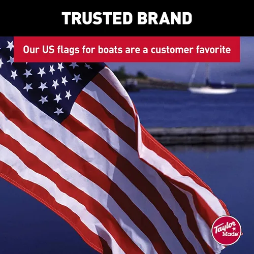 Vista 5 de Bandera de los Estados Unidos para barco bordada, de Taylor Made Products, con 50 estrellas
