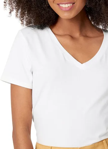 Vista 4 de Tienda Essentials Women's Classic-Fit Short-Sleeve V-Neck T-Shirt, (Available in Plus Size), Multipacks