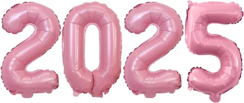 Vista 43 de GOER Globos de papel de aluminio 2026 para fiesta de Año Nuevo, suministros de fiesta, decoraciones de graduación (negro, 16 pulgadas)