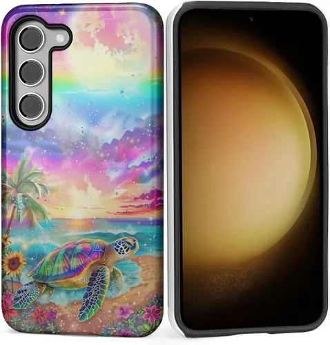Vista 106 de Funda para Samsung Galaxy S23, Funda Híbrida Resistente 2 en 1 de Cuerpo Completo Resistente a Golpes con Protección Brillante para Samsung Galaxy
