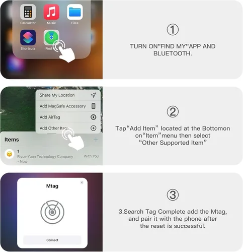 Vista 8 de Rastreador GPS para vehículos, rastreador GPS en tiempo real para el trabajo del coche con Apple Find My (solo iOS), sin suscripción en tiempo real