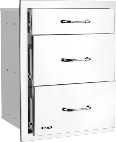 Vista 8 de Bull Outdoor Products Componentes Premium para Isla de Barbacoa de Cocina Exterior, Puerta de Acceso Vertical - Bisagra Izquierda con Reborde