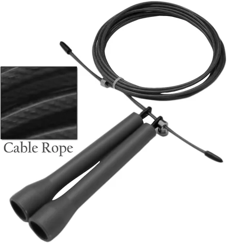Vista 2 de DA VINCI Cuerda de salto de cable ajustable de 10 pies, súper rápida para dobles