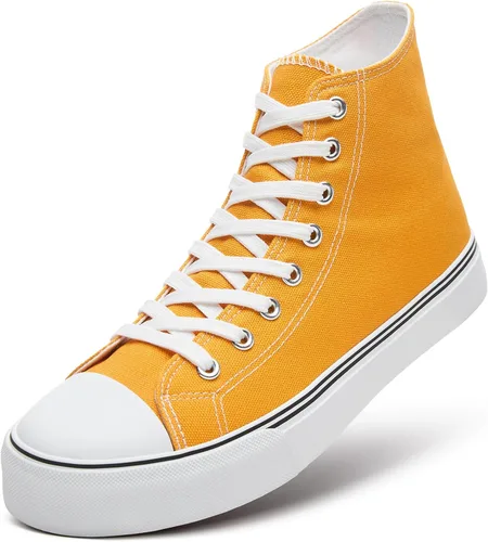 Vista 10 de ZGR Tenis de lona para hombre, con cordones, clásicos, casuales, para caminar
