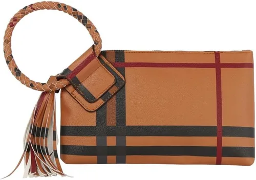 Vista 50 de Monedero de mano para mujer, cartera de noche con correa de mano, informal, formal, de cuero vegano, Metro Muse