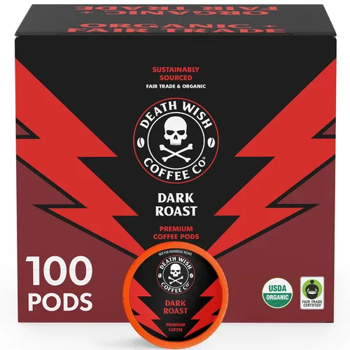 Vista 21 de Death Wish Coffee Cápsulas de tostado medio de una sola porción – El café más fuerte del mundo – Mezcla más ligera de granos arábica audaz y Robusta