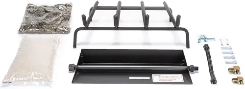 Vista 3 de Peterson Real Fyre - Juego de troncos de abedul de montaña de 18 pulgadas con quemador G4 ventilado, luz de fósforo (gas natural)