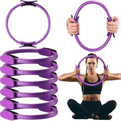 Vista 11 de Syhood Anillo de pilates de 11.81 pulgadas, anillo de yoga circular de pilates mágico, equipo de entrenamiento ligero y flexible para fitness