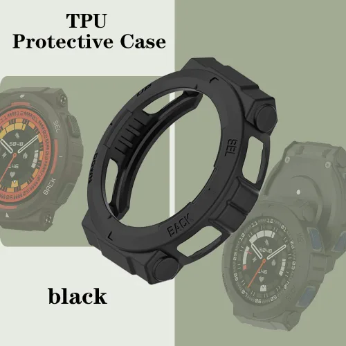 Vista 3 de Protector de pantalla de reloj (3+1 unidad) compatible con Amazfit Active Edge, película de vidrio templado, antiarañazos, cobertura completa