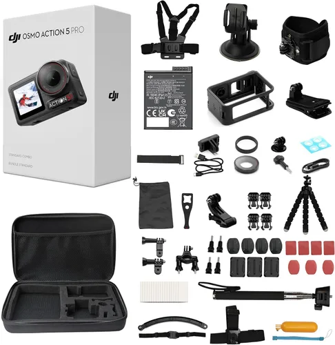 Vista 7 de DJI Osmo Action 5 Pro Combo estándar, cámara de acción impermeable con sensor de 1/1.3 pulgadas, video 4K/120fps, seguimiento de temas
