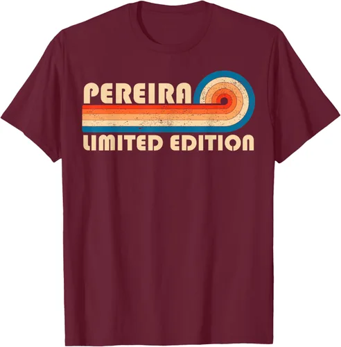 Vista 13 de PEREIRA - Camiseta vintage con apellido retro de los años 80 y 90, Negro