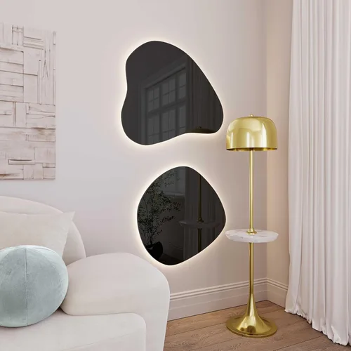 Vista 6 de Tov Furniture Phoebe - Espejo de pared LED con tinte negro