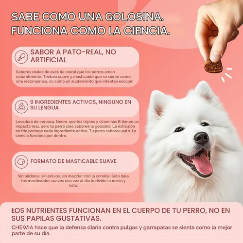 Vista 8 de Masticables para pulgas y garrapatas para perros - Prevención oral masticable de pulgas y garrapatas para perros Masticables de apoyo a pulgas