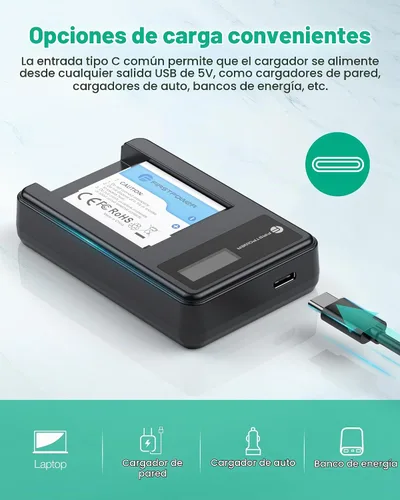 Vista 5 de FirstPower Kit de cargador de batería NB-11L NB-11LH para Canon PowerShot Compatible con Canon PowerShot Elph 360 Elph 350 Elph 340 Elph 180 Elph