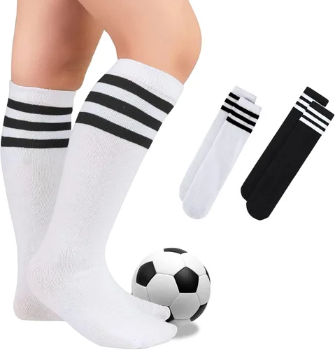 Vista 40 de Century Star Calcetines de fútbol de algodón para niños y jóvenes, calcetines de tubo suave, hasta la rodilla, calcetines deportivos largos