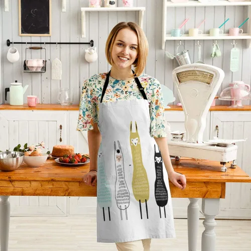 Vista 3 de HGOD DESIGNS Delantal de cocina Lion para mujeres y hombres para cocinar, jardinería, baberos ajustables para el hogar, tamaño adulto, Apcolor-149