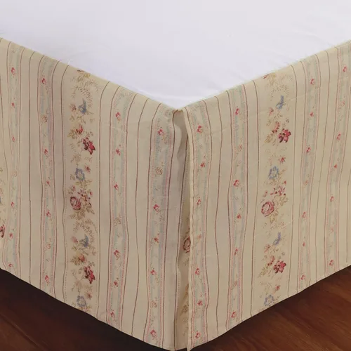 Vista 2 de Greenland Home Falda de cama con rosas antiguas, individual, multicolor