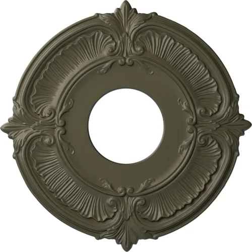 Vista 27 de Ekena Millwork CM12ATCGS Medallón de Techo Attica (Se Adapta a Doseles de hasta 3 1/2"), Pátina Verde Cobre Pintada a Mano