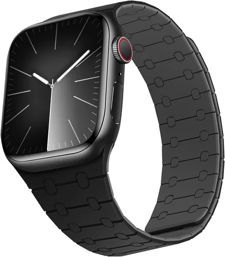 Vista 34 de Compatible con correa de Apple Watch de 49mm 46mm 45mm 44mm 42mm 41mm 40mm 38mm, correa de bucle magnético ajustable de silicona para iWatch Ultra