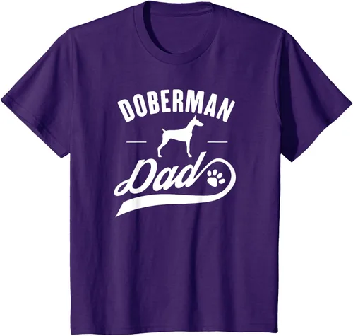 Vista 25 de Doberman Dad - Camiseta para amante del dueño del perro, Negro, S