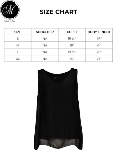 Vista 4 de M Made in Italy Camiseta sin mangas con cuello en V de doble capa para mujer