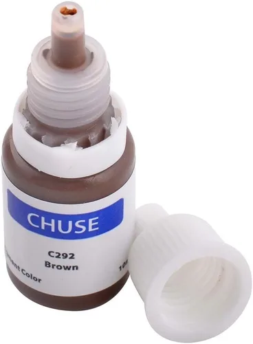 Vista 2 de CHUSE Microblading Ink Pigmento de maquillaje permanente 0.35 oz/0.3 fl oz Pigmento Microblading de tinta para cejas Delineador de ojos (C292 marrón)