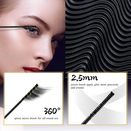 Vista 3 de QUEWEL Lash Bond - Pegamento de pestañas en racimo negro para extensiones de pestañas, rímel impermeable de larga duración