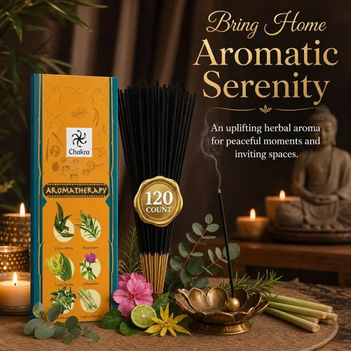 Vista 2 de Paquete de regalo de incienso de aromaterapia – 120 varillas naturales (6 cajas) – Relajante, alivio del estrés, meditación, refrescante