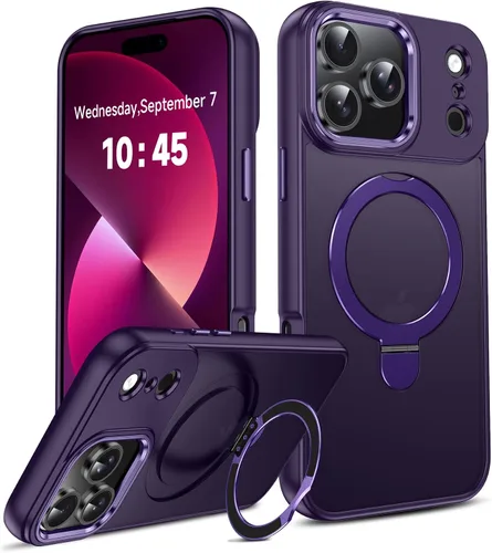 Vista 61 de LeYi Funda para iPhone 11 para MagSafe con soporte magnético, color negro