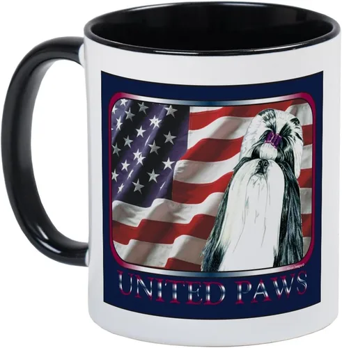 Vista 30 de CafePress Angel Shih Tzu In Clouds Taza de café de cerámica de 11 oz (11.0 fl oz)