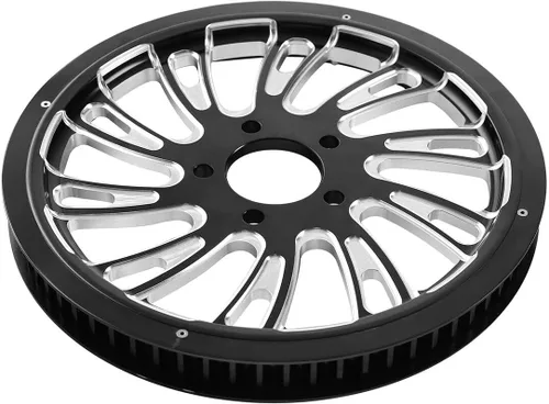 Vista 3 de TCMT Piñón de polea de correa de rueda trasera de 18 x 5.5 pulgadas, apto para Harley Touring CVO Road Glide Electra Glide Road Glide sin ABS
