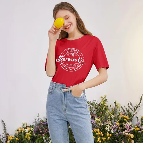 Vista 3 de SFHFY Women Valentines Day Shirt Cupid Love T-Shirt Valentine's Gifts Short Sleeve Tee Tops