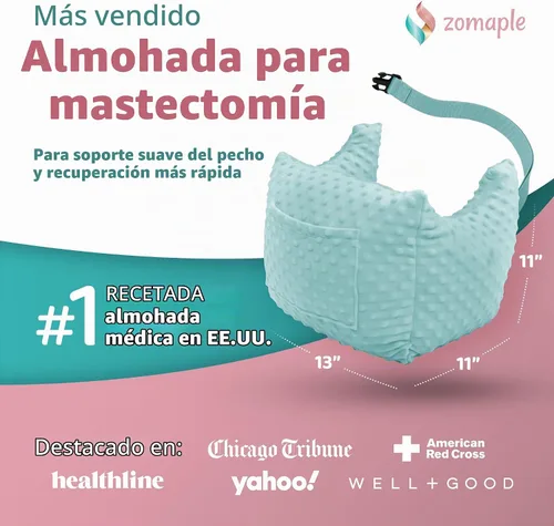 Vista 7 de Zomaple Almohada posmastectomía post cirugía – Esenciales postoperatorios, aumento/reducción de senos y suministros de recuperación de mastectomía