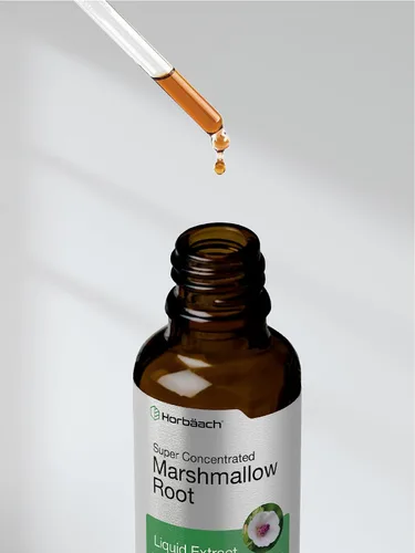 Vista 7 de Horbäach Tintura de extracto de raíz de malvavisco 2 onzas líquidas Althaea Officinalis Liquid Sin alcohol Vegetariano, sin OMG y sin gluten
