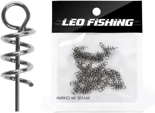 Vista 6 de BESPORTBLE 50 Uds. Cerradura de pesca al aire libre Aguja fija Ganchos de manivela Señuelo suave Herramientas de pesca Bait Keeper Pin central Worms