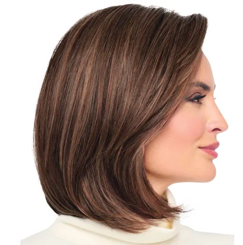 Vista 2 de Raquel Welch Flying Solo - Peluca para niños, 100% atada a mano por ropa de pelo, gorra pequeña promedio, RL10/12 castaño iluminado por el sol