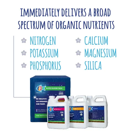 Vista 5 de FOOP Nutes Bloom Starter Pack: Obtén cogollos compactos, terpenos increíbles y una explosión de tricomas Infundido con Cal/Mag y sílice