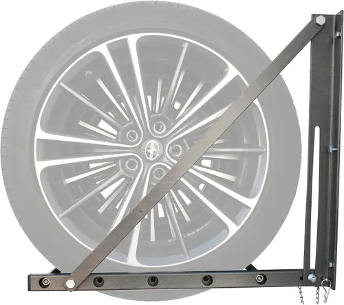 Vista 3 de MaxxHaul 70489, 300 libras Estante para neumáticos con montaje de pared, con capacidad plegable y ajustable