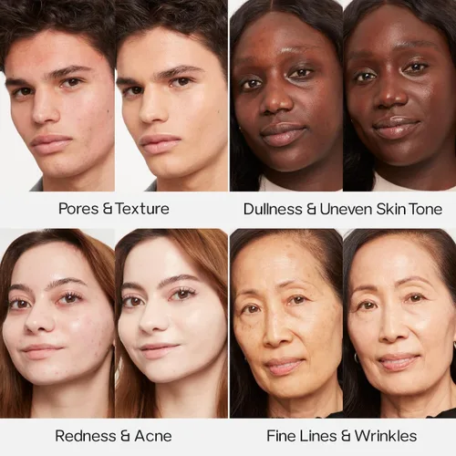 Vista 4 de Saie Glowy Super Skin Tint Base Líquida - Base Sin Peso + Luminosa con Cobertura Media Ligera - Maquillaje Facial Hidratante + Suero para el Cuidado