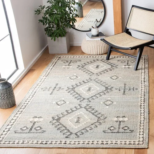 Vista 13 de SAFAVIEH Kilim Collection - Alfombra decorativa de 2 x 3 pies, color negro y marfil, yute de tejido plano hecho a mano, ideal para zonas de alto