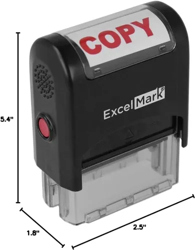 Vista 8 de ExcelMark Sello de Copia Autoentintado de Goma - Tinta Roja para Uso en Oficina, Ideal para una Gestión Eficiente de Documentos con Sellos de Copia