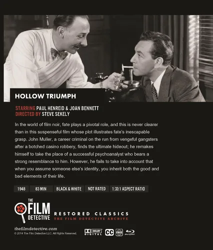 Vista 2 de Hollow Triumph (The Film Detective Restored Version) Blu-ray