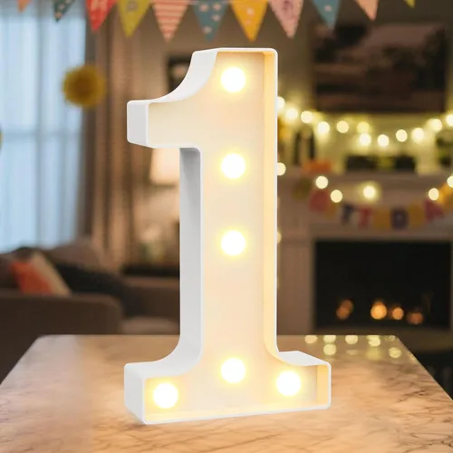 Vista 17 de Letrero LED de Marquee con Letras Iluminadas - Letras Iluminadas del Alfabeto para Cumpleaños, Graduación, Decoración de Pared y Mesa en Bares